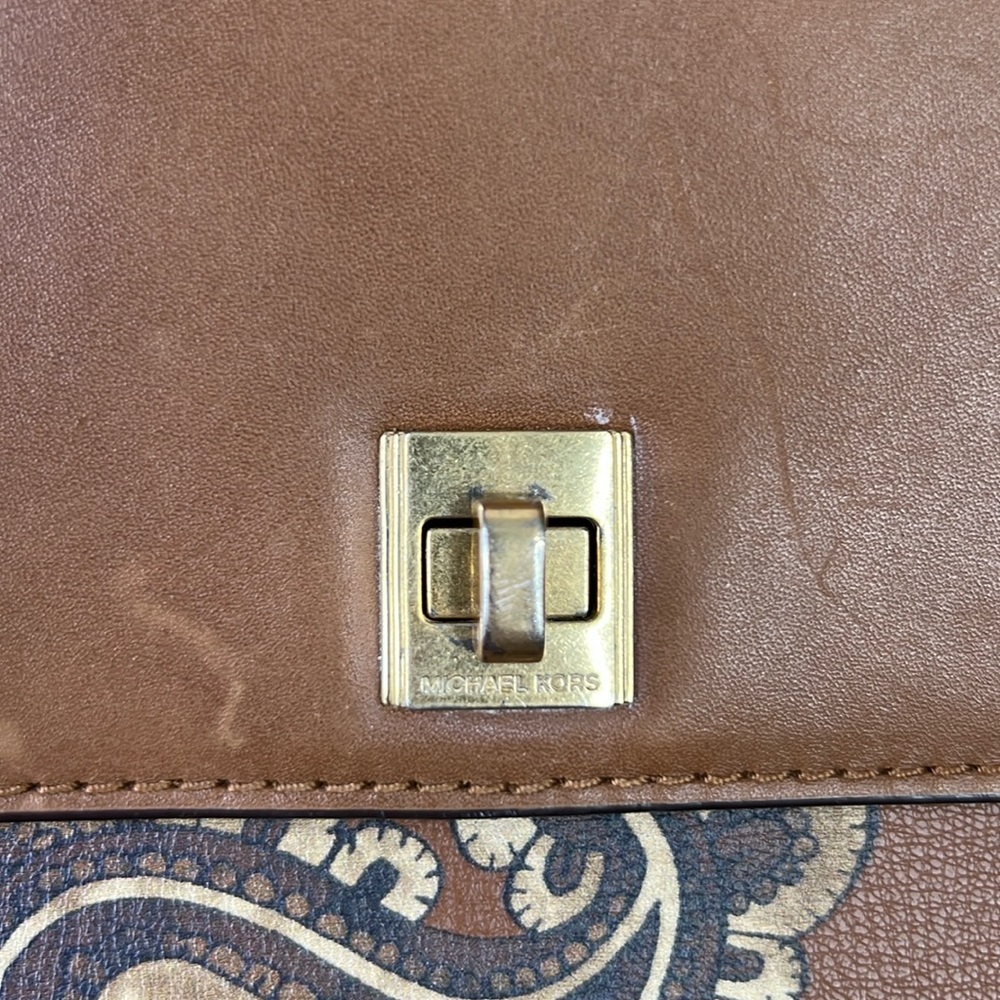 MICHAEL KORS STUDIO NATALIE PAISLEY LUGGAGE MID-CHAIN MESSENGER BAG - Picture 11 of 11